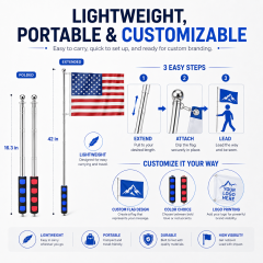 custom tour guide flags with poles for travel agencies