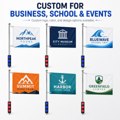 travel agency guide flags for outdoor tours