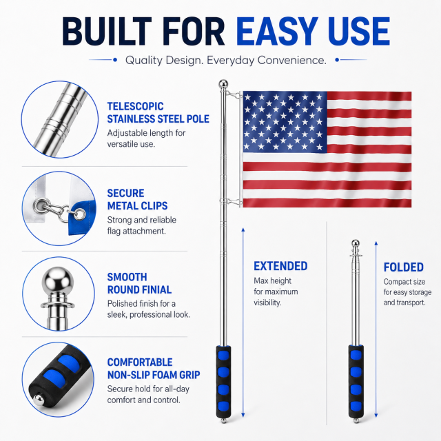handheld guide flags for group tours
