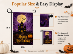 personalized Halloween garden flag for seasonal decor