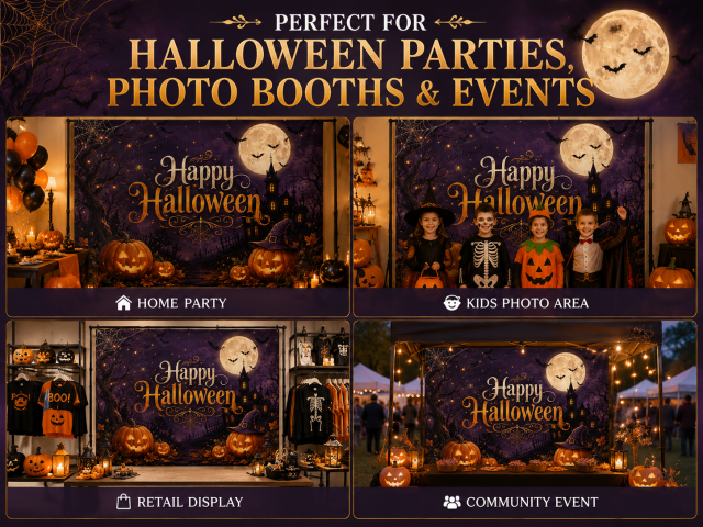 Halloween Backdrops,Custom Flags & Banners Manufacturer | Low MOQ, Fast Turnaround,Halloween Backdrops | Custom Photo Displays
