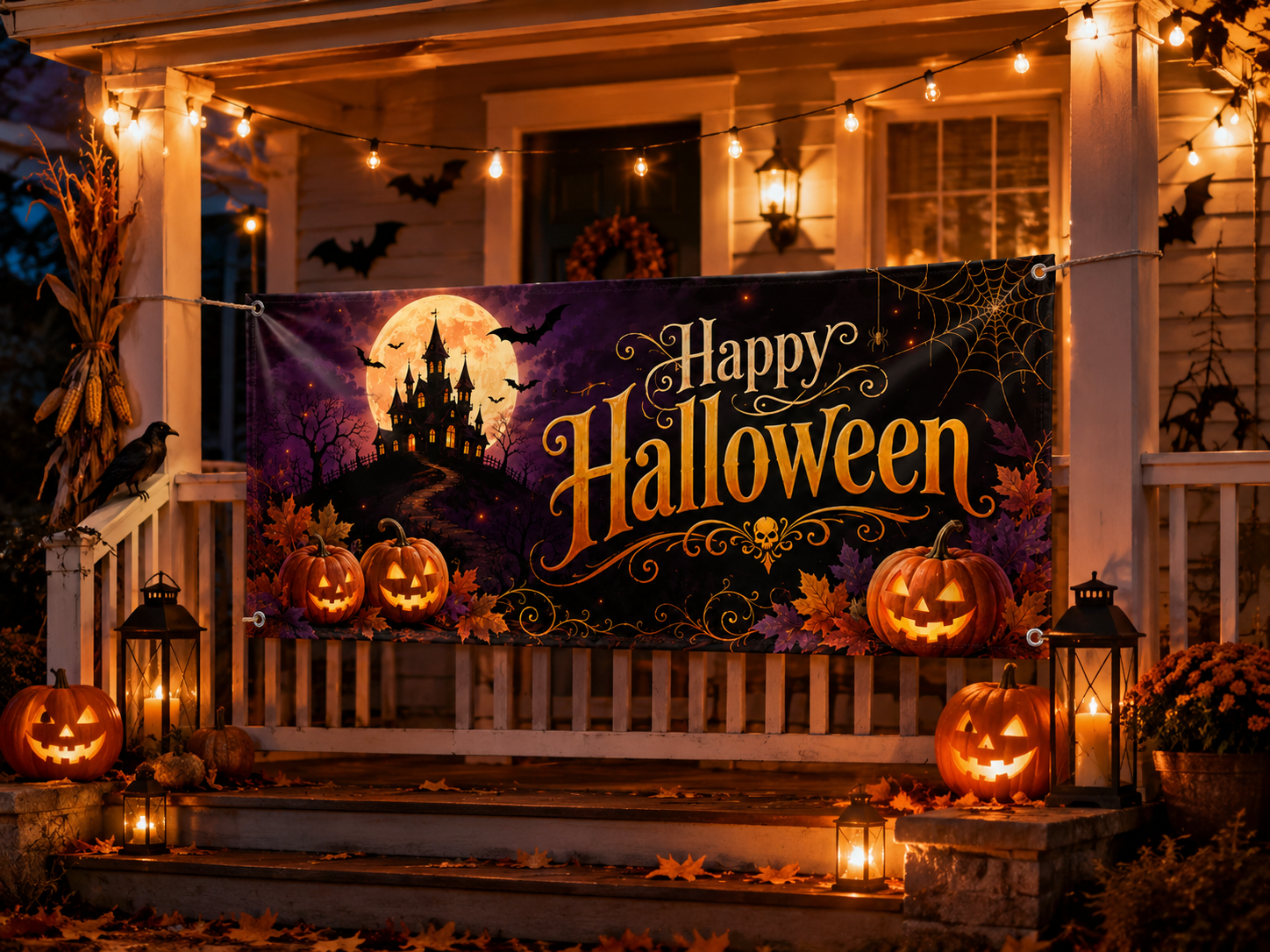 custom Halloween banners for parties stores and events