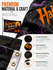 personalized Halloween festival flag design options