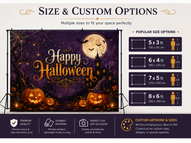 Halloween Backdrops,Custom Flags & Banners Manufacturer | Low MOQ, Fast Turnaround,Halloween Backdrops | Custom Photo Displays