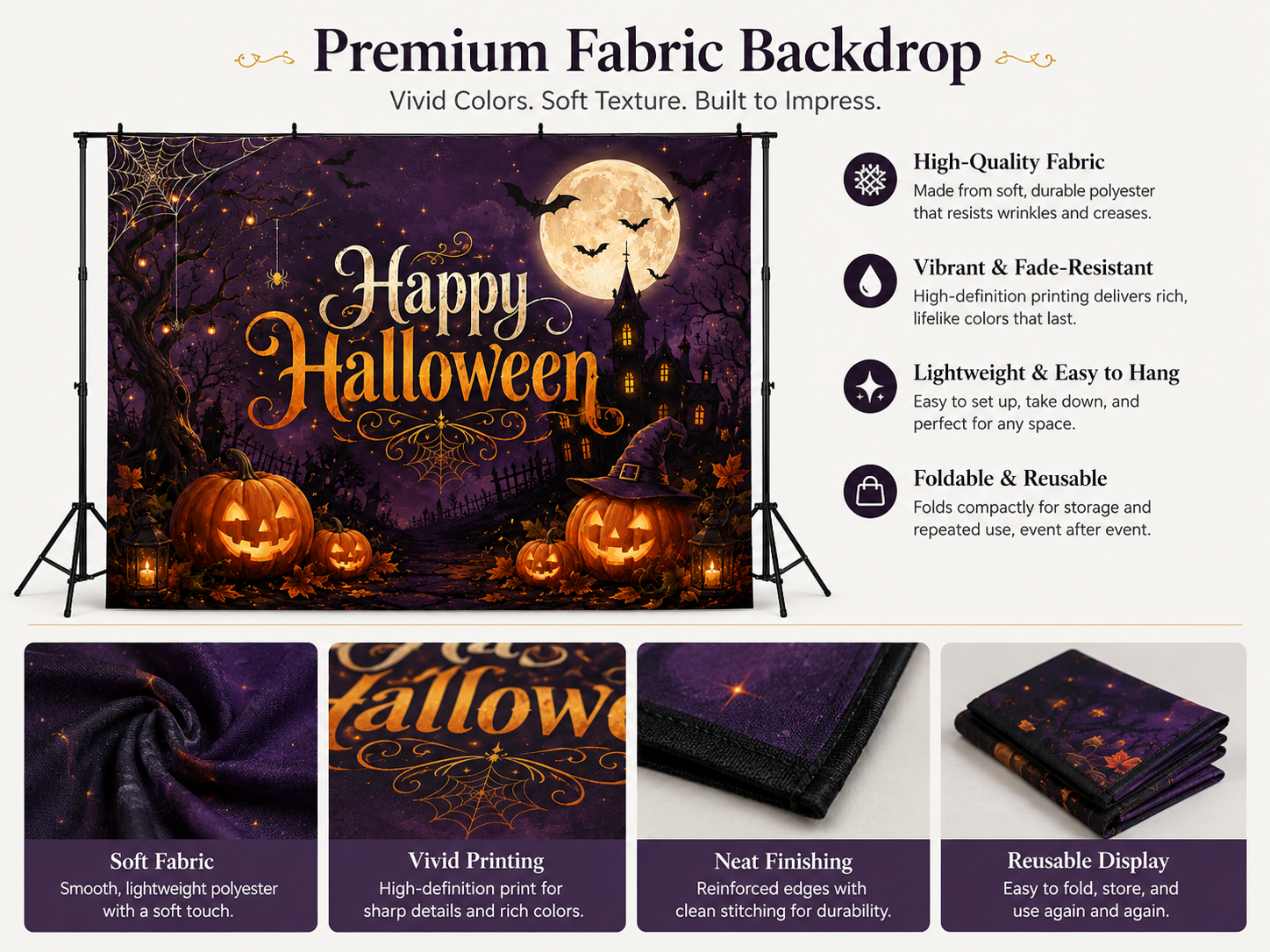 Halloween Backdrops,Custom Flags & Banners Manufacturer | Low MOQ, Fast Turnaround,Halloween Backdrops | Custom Photo Displays