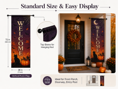 custom Halloween porch flags for front door decoration