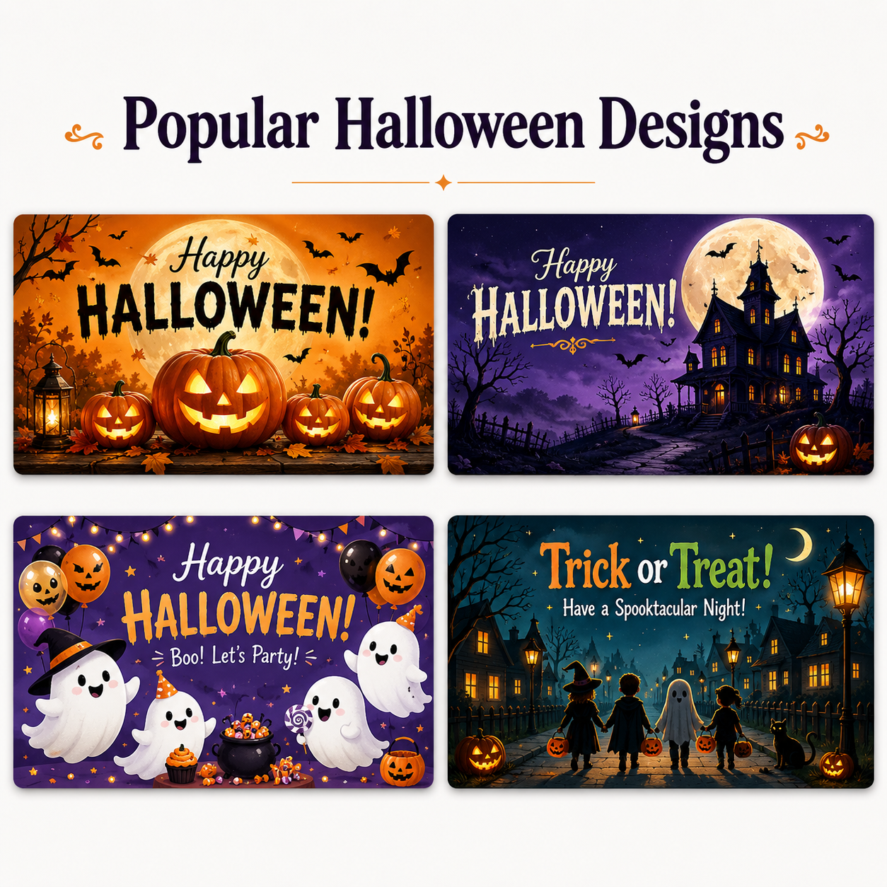 personalized Halloween banner design options