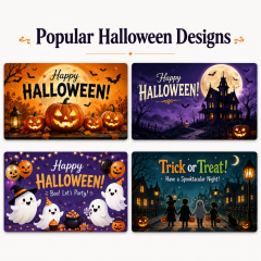 personalized Halloween banner design options