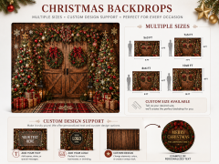 Custom Christmas market backdrop banner for vendor booths and winter fairs