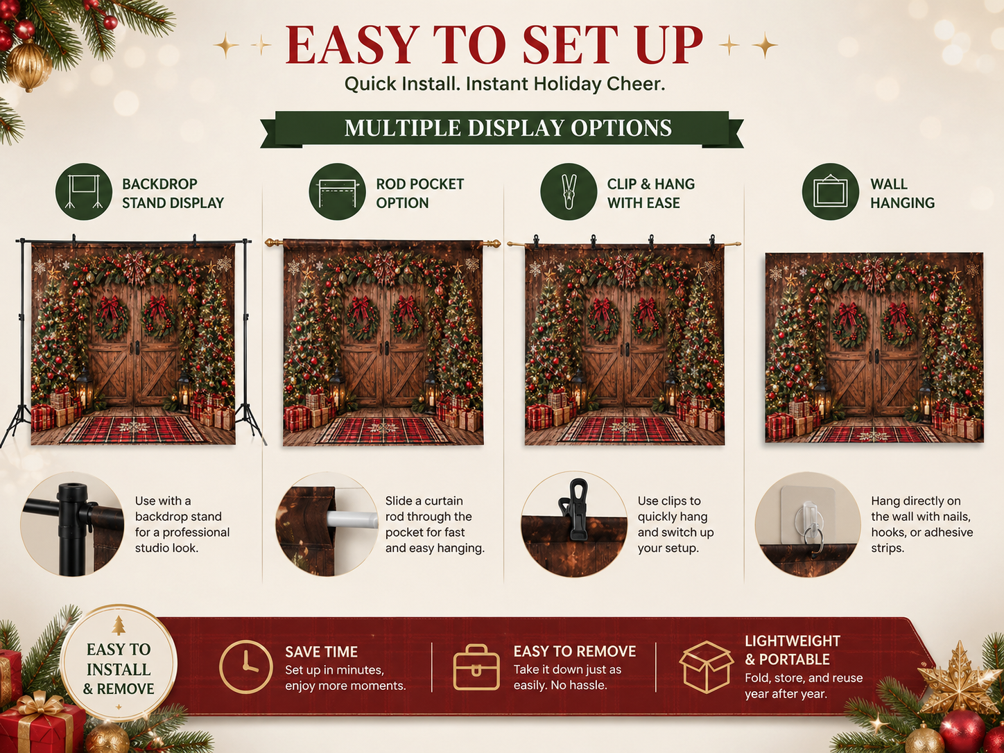Custom Christmas Backdrops,Custom Flags & Banners Manufacturer | Low MOQ, Fast Turnaround,Custom Christmas Backdrops
