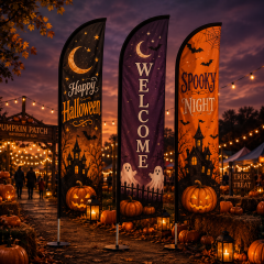 Custom Halloween Feather Flags,Custom Flags & Banners Manufacturer | Low MOQ, Fast Turnaround,Custom Halloween Feather Flags
