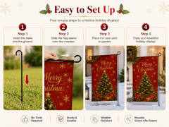 Custom Christmas yard flags for lawns, walkways and outdoor holiday displays