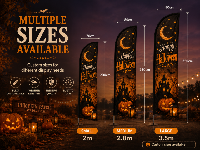 Custom Halloween Feather Flags,Custom Flags & Banners Manufacturer | Low MOQ, Fast Turnaround,Custom Halloween Feather Flags