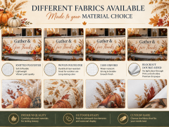Thanksgiving banners used for front porches, home entryways, garden paths, pumpkin patches, and holiday gatherings.