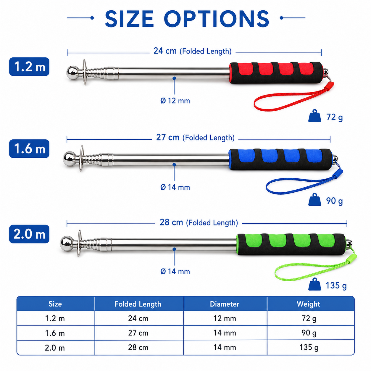 Round head guide flag pole for sleeve-style handheld flags