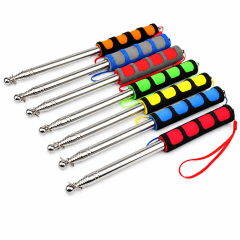 Round head telescopic tour guide flag pole with foam grip