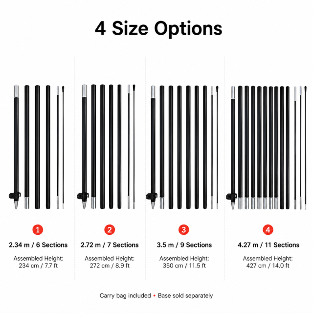 Sectional Aluminum Beach Flag Pole Kit with Carry Bag,Custom Flags & Banners Manufacturer | Low MOQ, Fast Turnaround,Beach Flag Pole Kit with Carry Bag | Jiangtang Trade