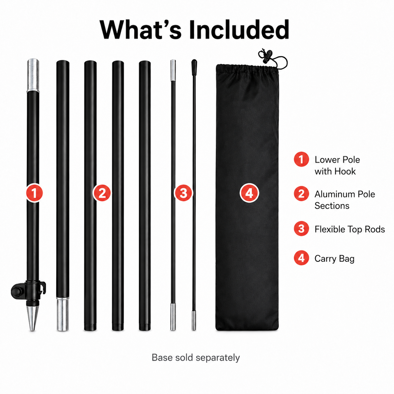 Sectional Aluminum Beach Flag Pole Kit with Carry Bag,Custom Flags & Banners Manufacturer | Low MOQ, Fast Turnaround,Beach Flag Pole Kit with Carry Bag | Jiangtang Trade