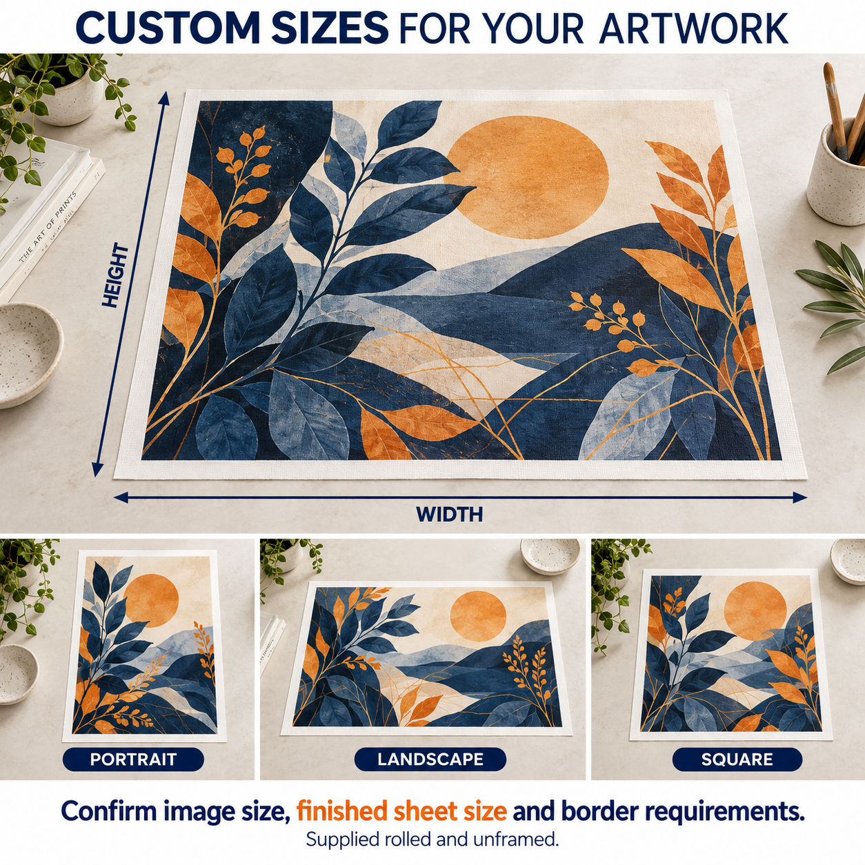 Illustrative close-up of printed canvas texture and the plain reverse of an unstretched canvas sheet