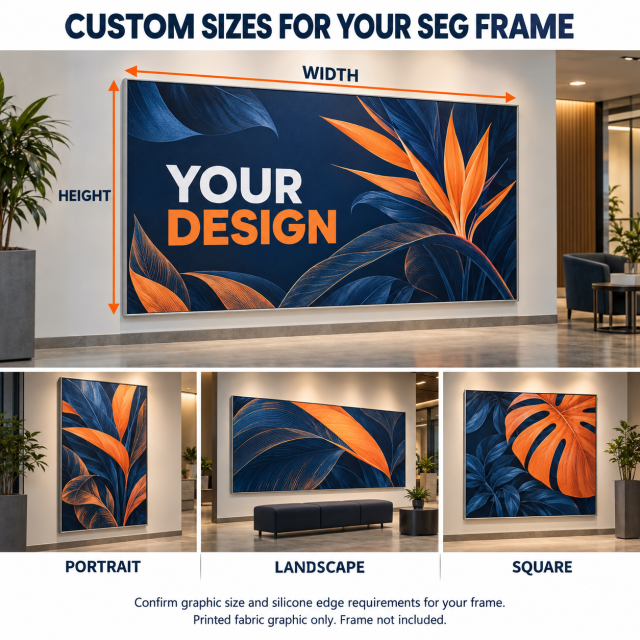 SEG graphic size illustration with portrait, landscape and square frame formats
