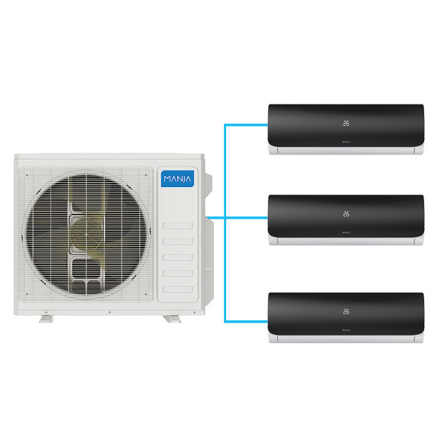 R454B R32 Refrigerant Multi Zone Heating and Cooling Triple Connect Outdoor Indoor Wifi Smart Mini Split Air Conditioner,MANJA,R454B R32 Refrigerant Multi Zone Heating and Cooling Triple Connect Outdoor Indoor Wifi Smart Mini Split Air Conditioner