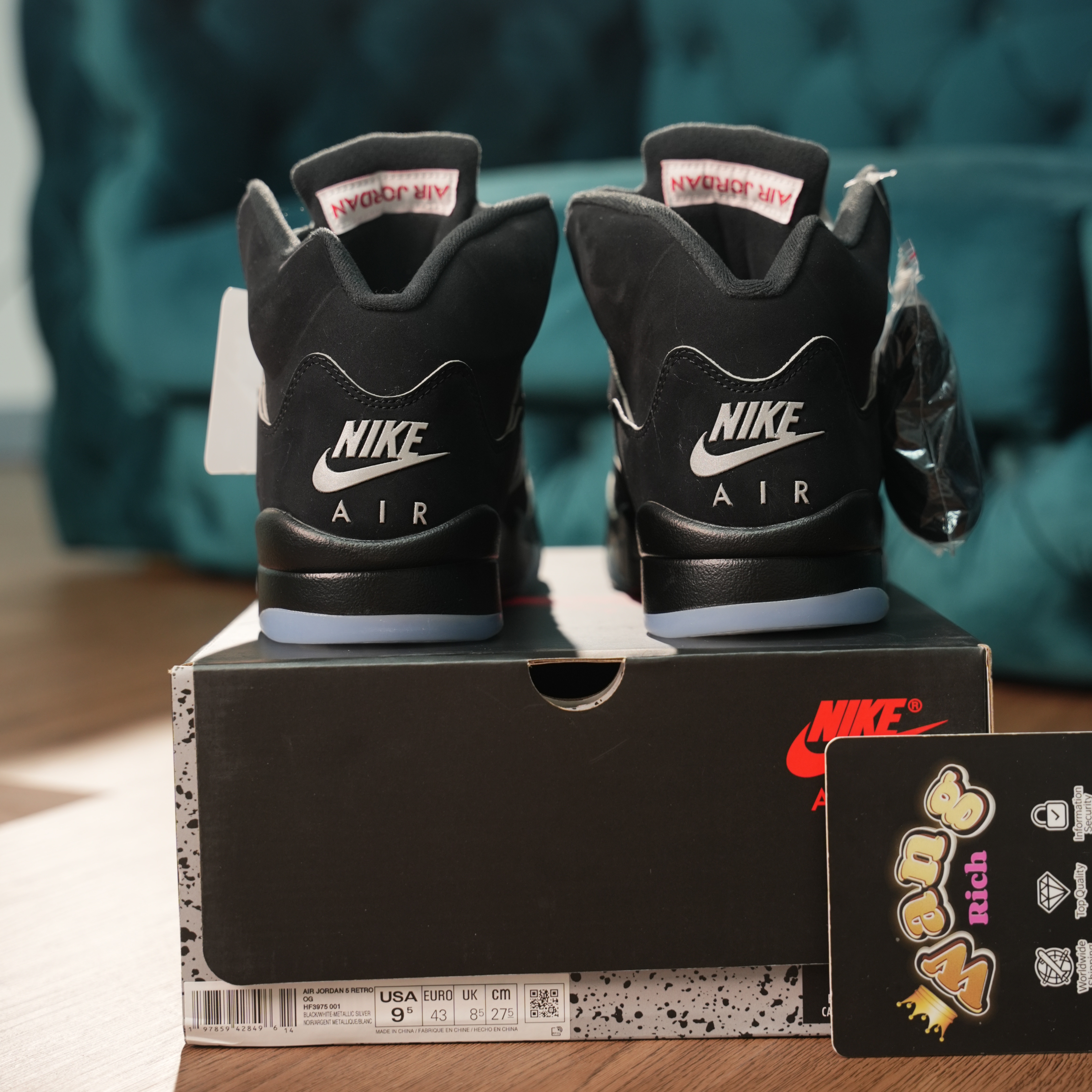 Air Jordan 5 Black Metallic