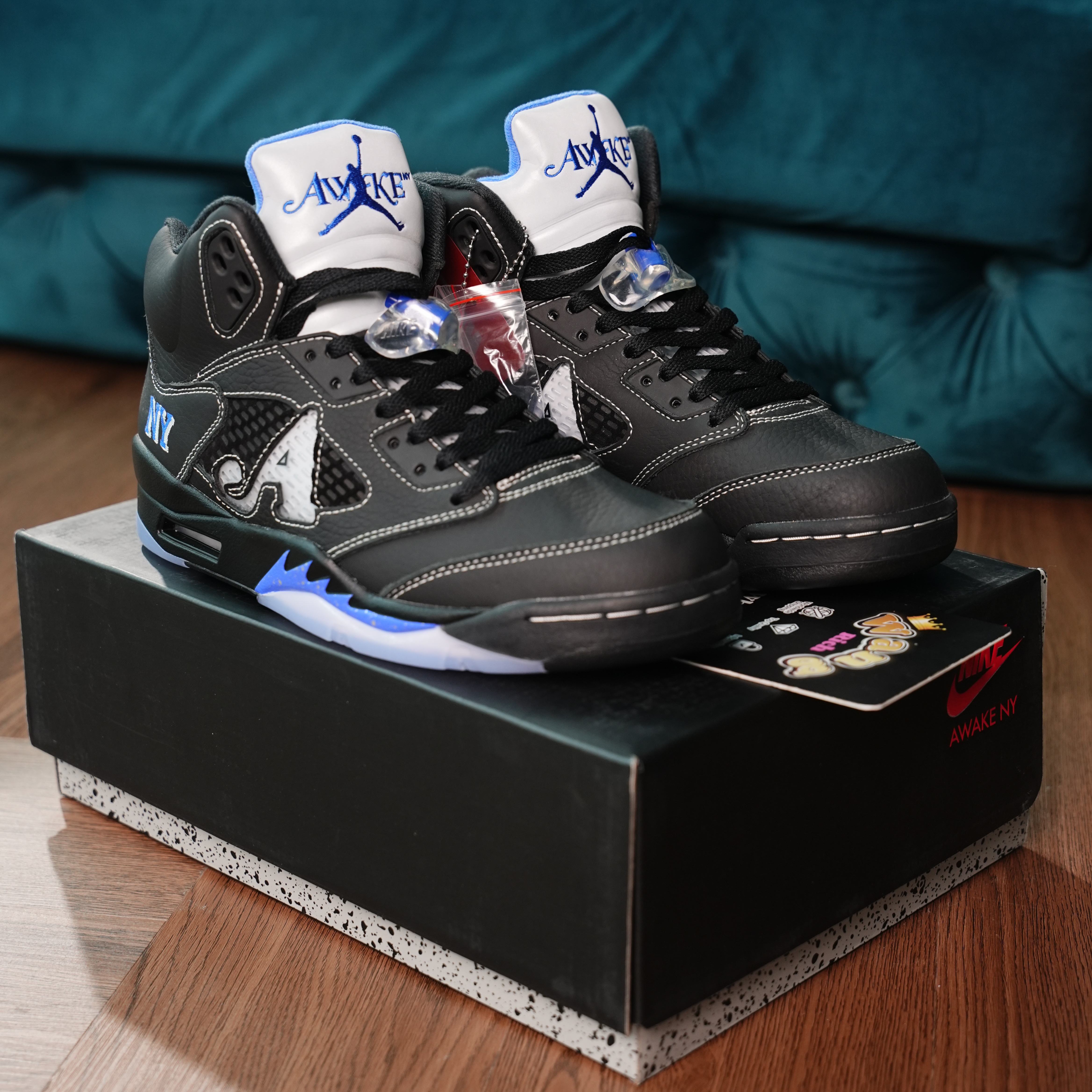 Awake NY x Air Jordan 5 Retro 'Black Racer Blue