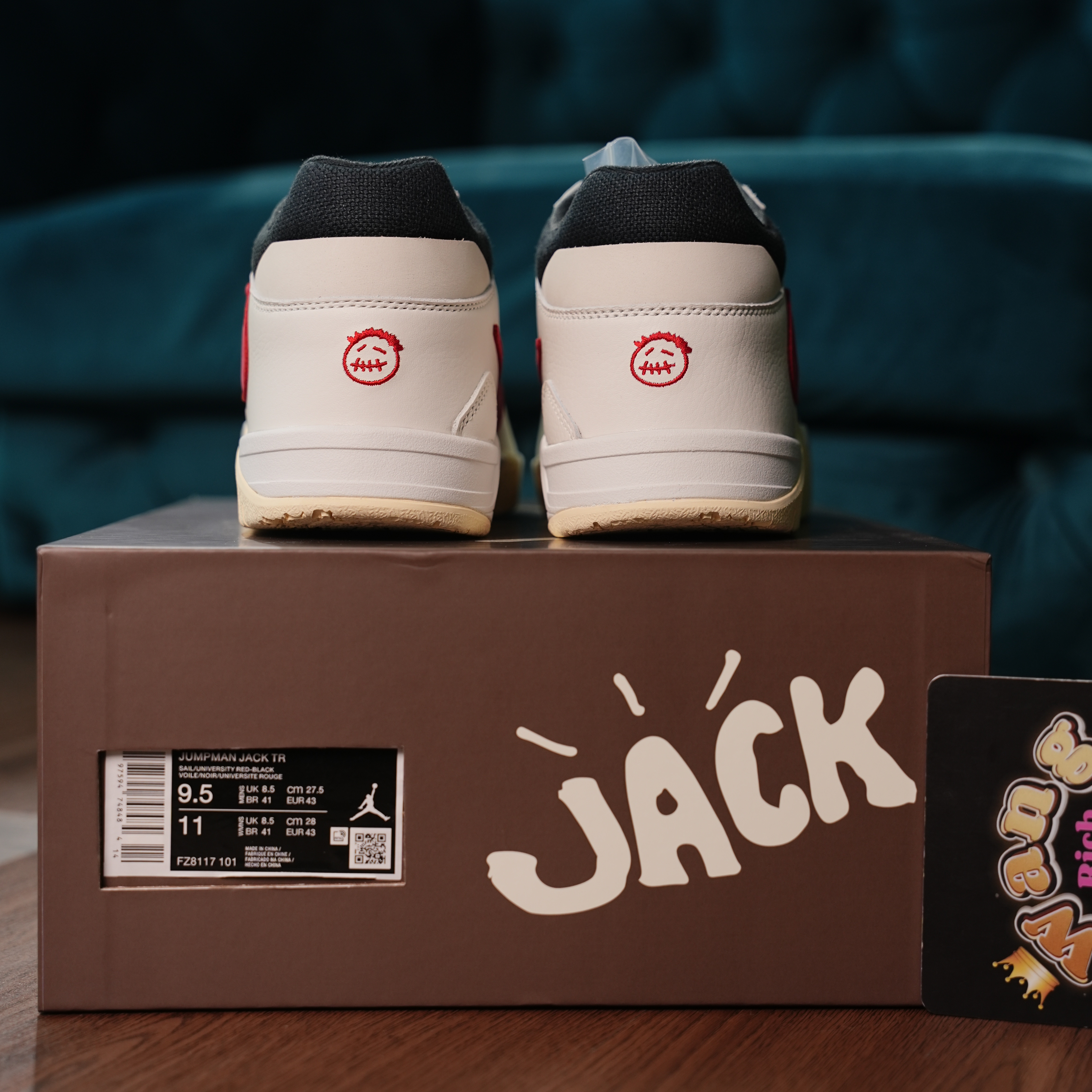 Jordan 2 Travis Scott x Jordan Cut The Check Nice Kicks Black White Red