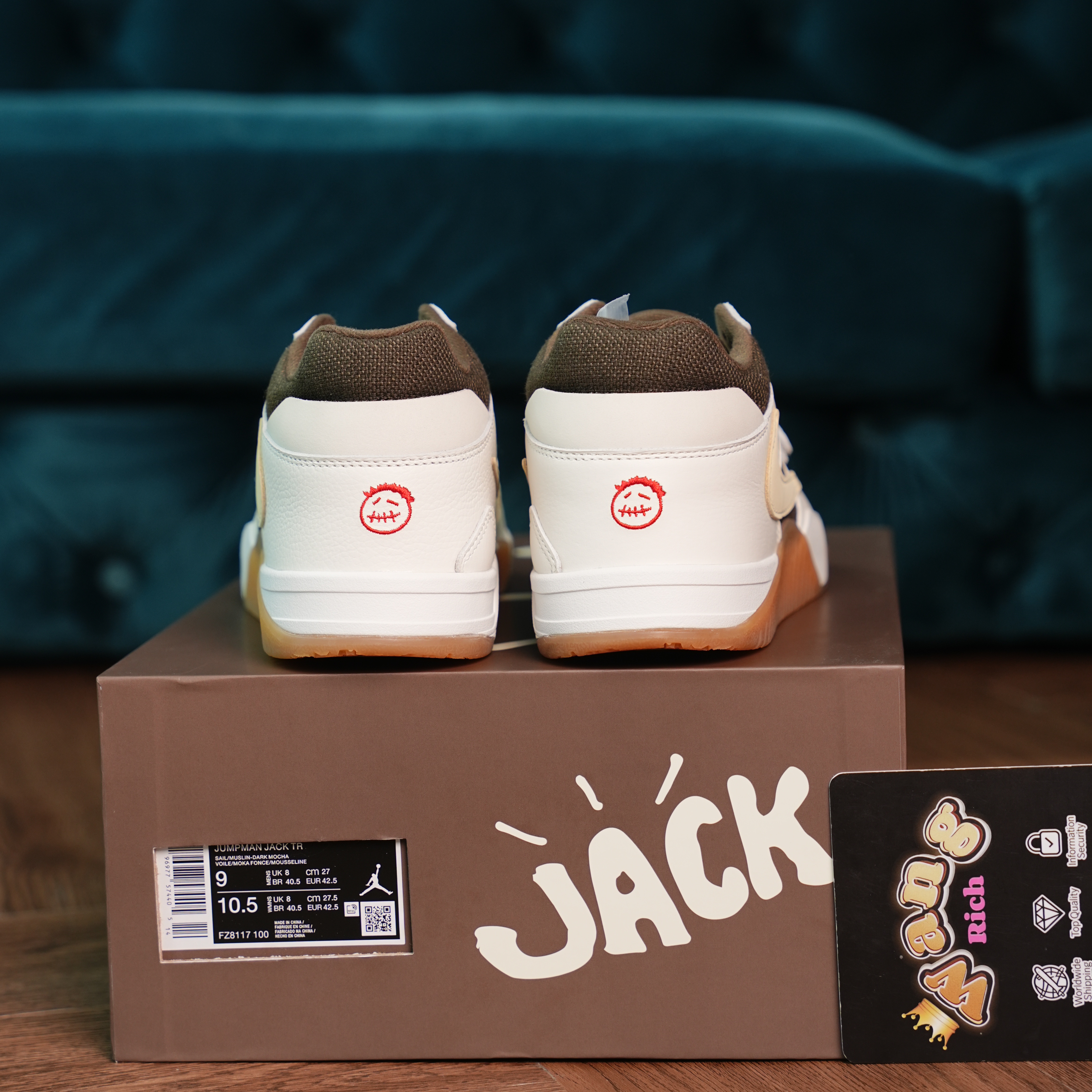 Jordan 2 Travis Scott x Jordan Cut The Check Nice Kicks White Brown