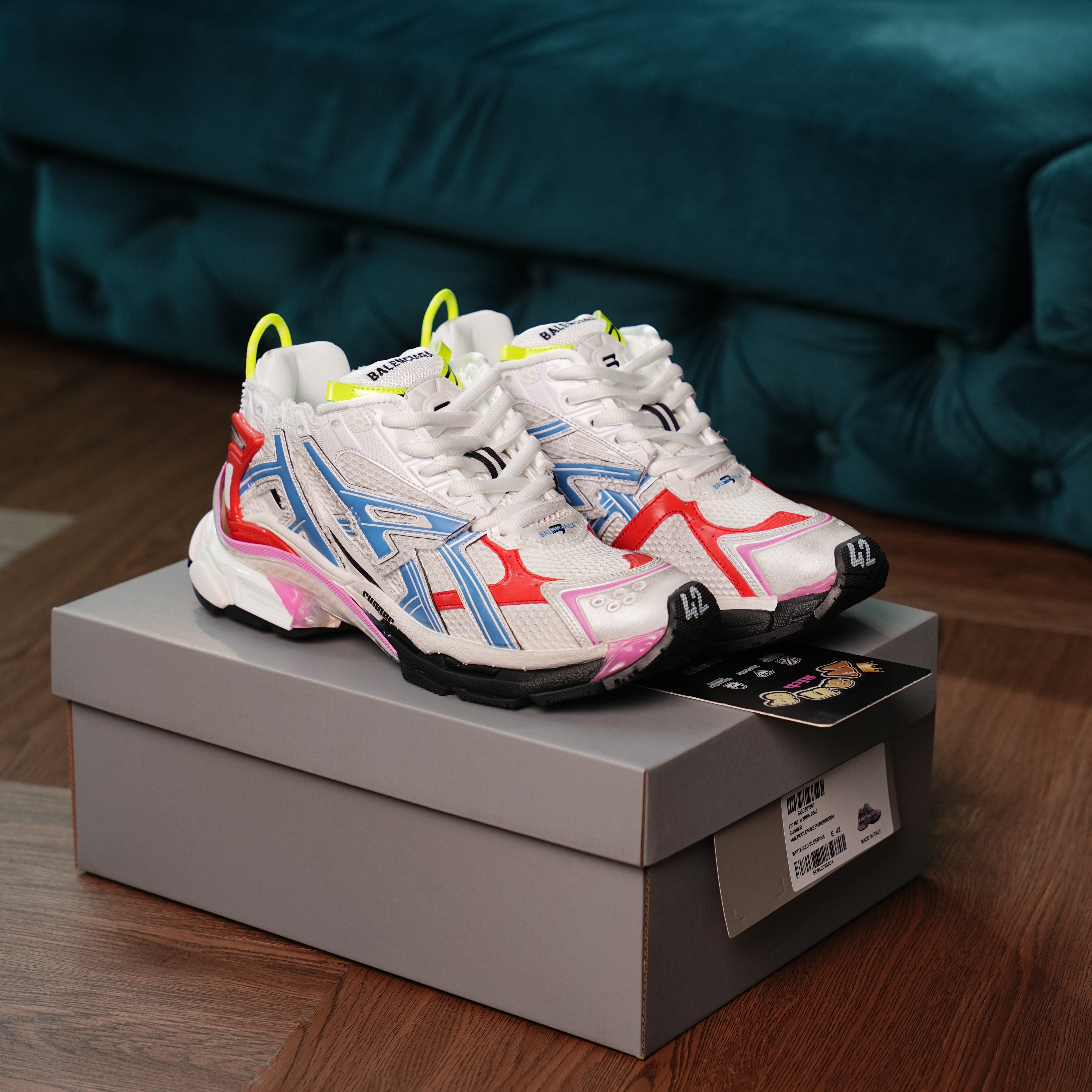 Balenciaga Runner Sneaker White Multi