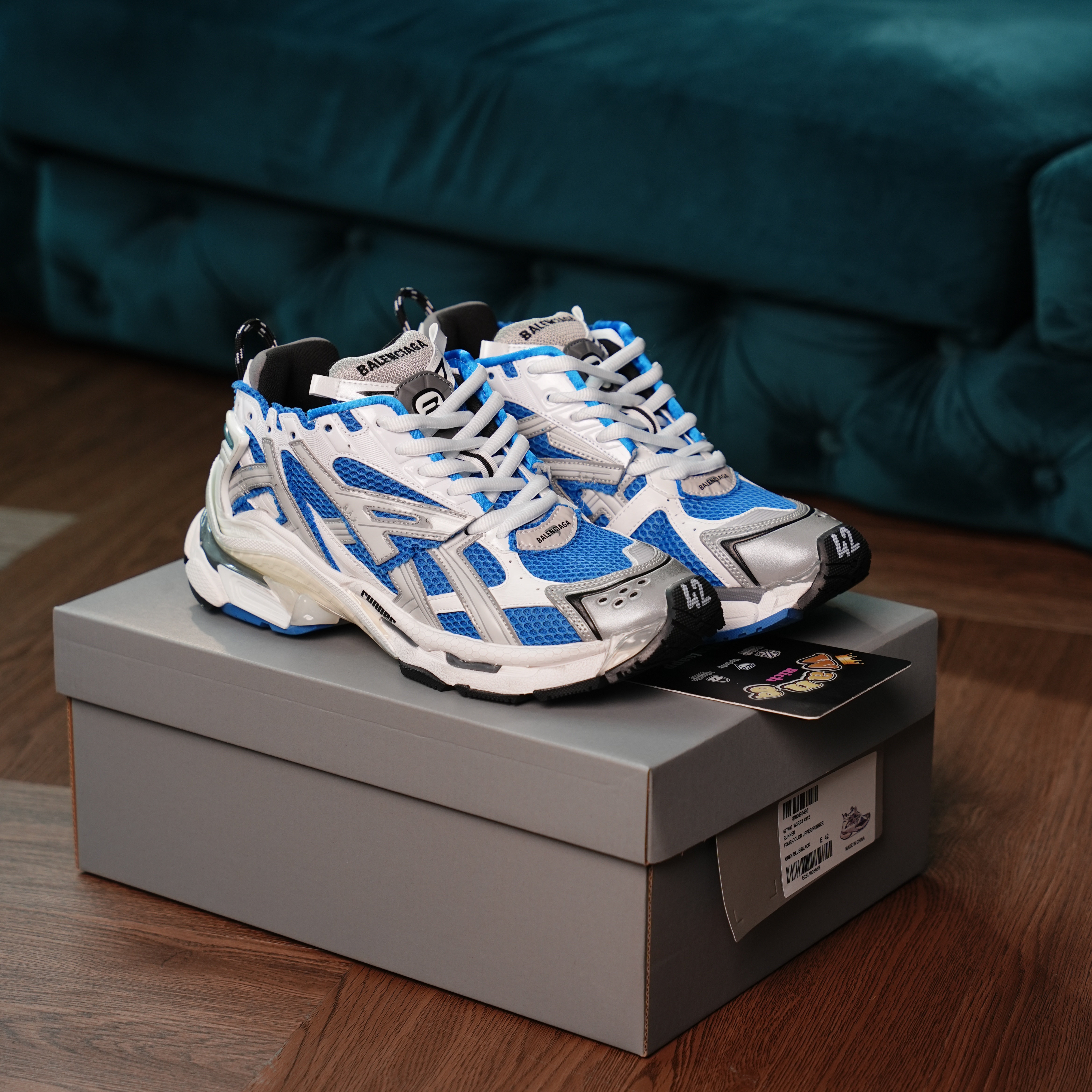 Balenciaga Runner White Blue