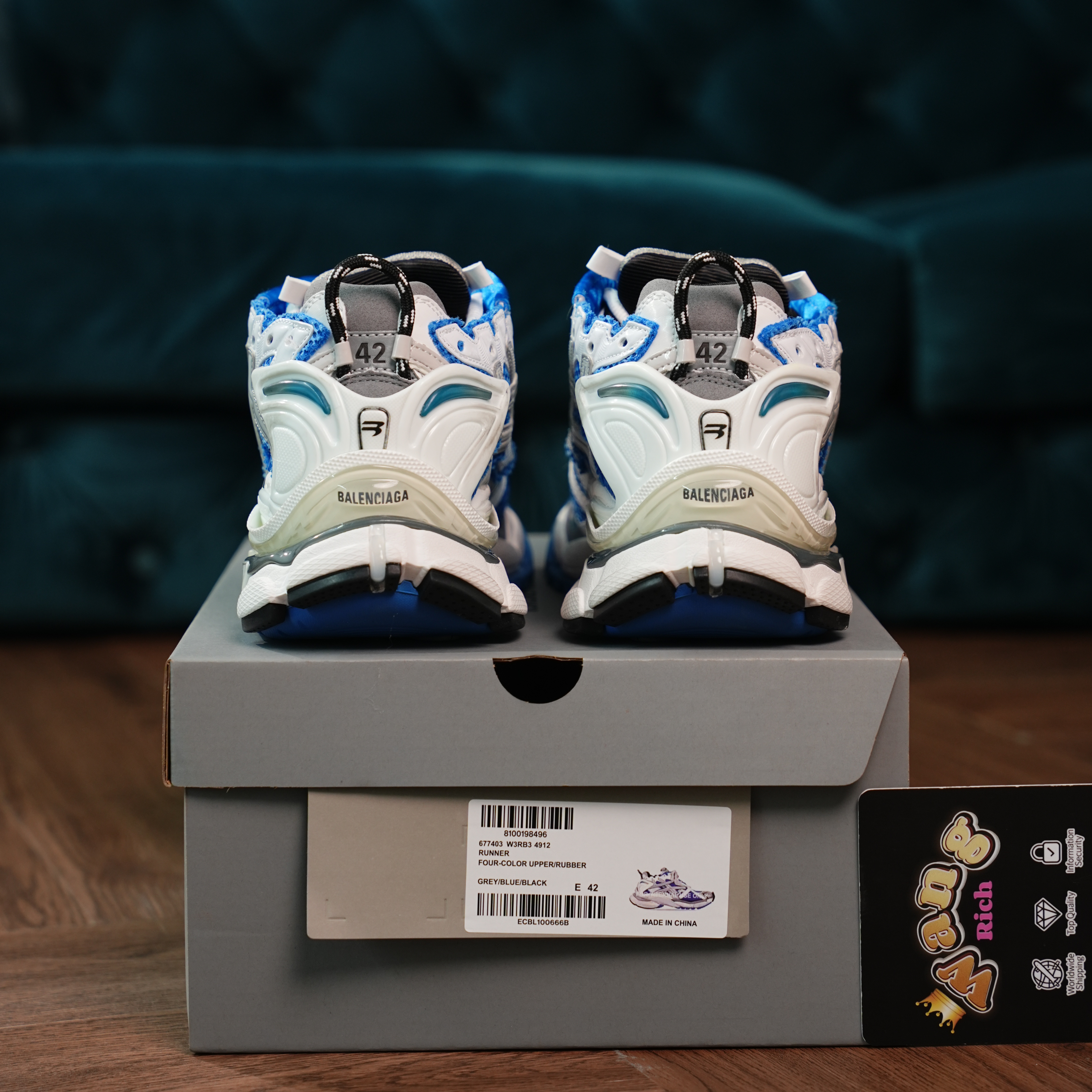 Balenciaga Runner White Blue