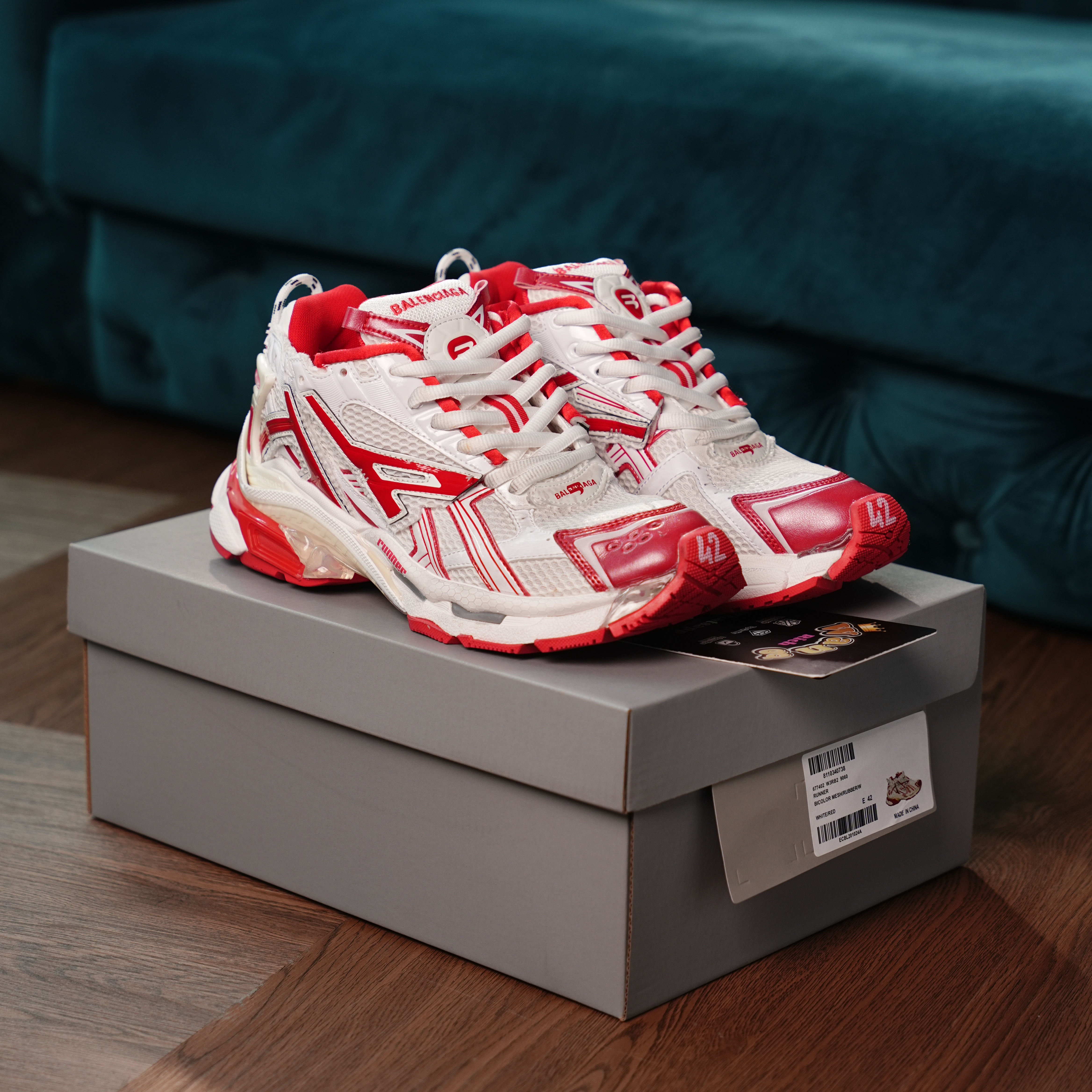 Balenciaga Runner White Red
