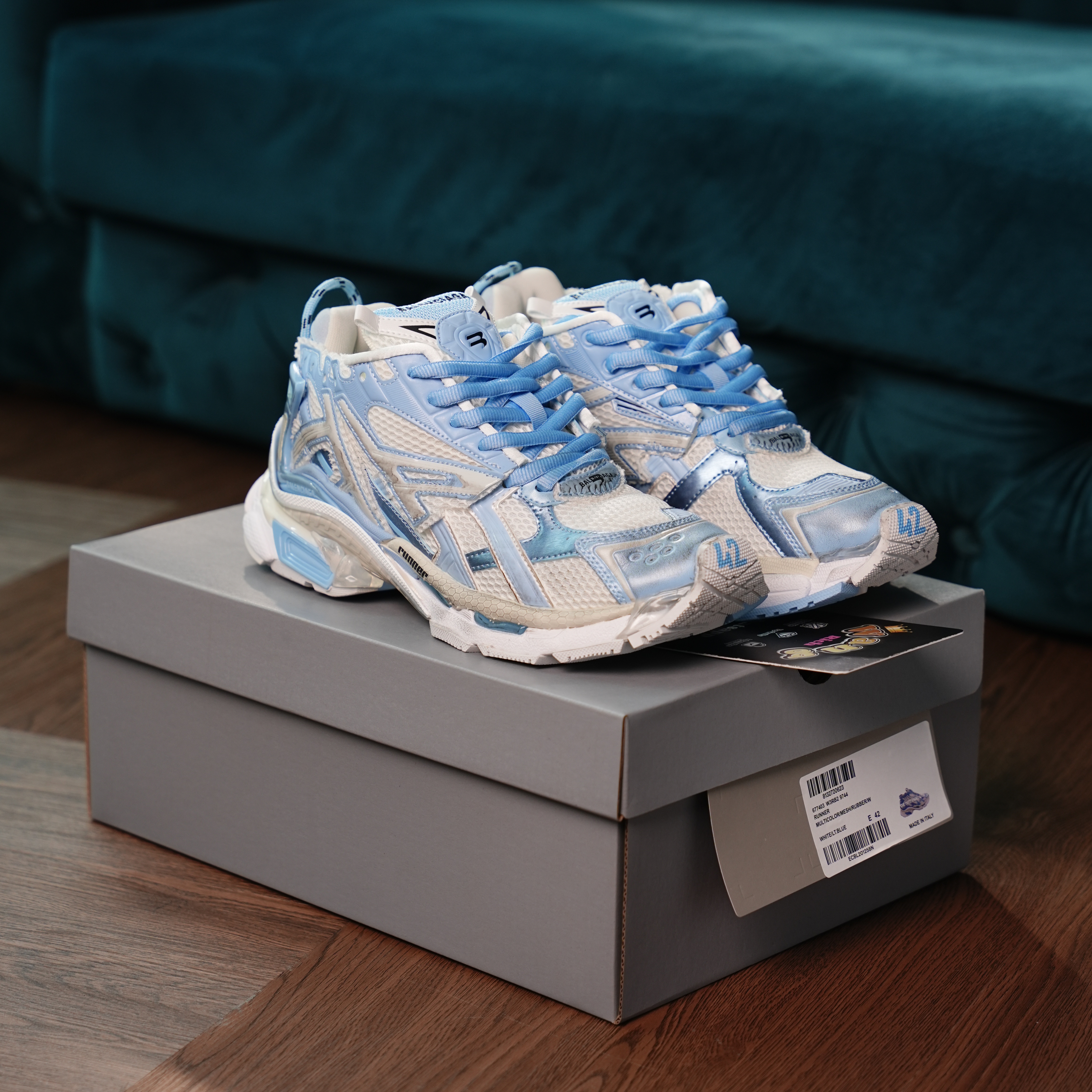 Balenciaga Runner White Light Blue