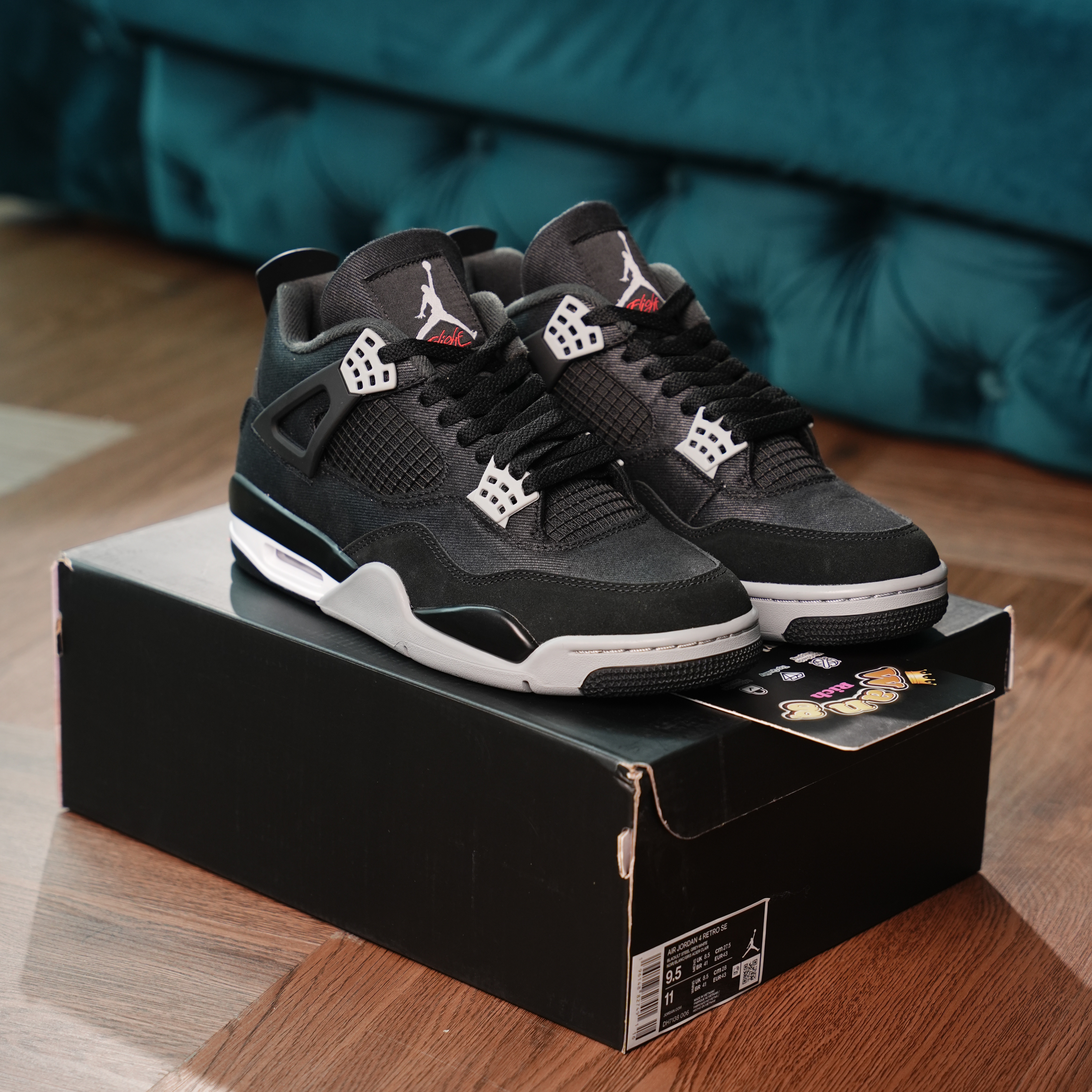 Air Jordan 4 Retro SE Black Canvas