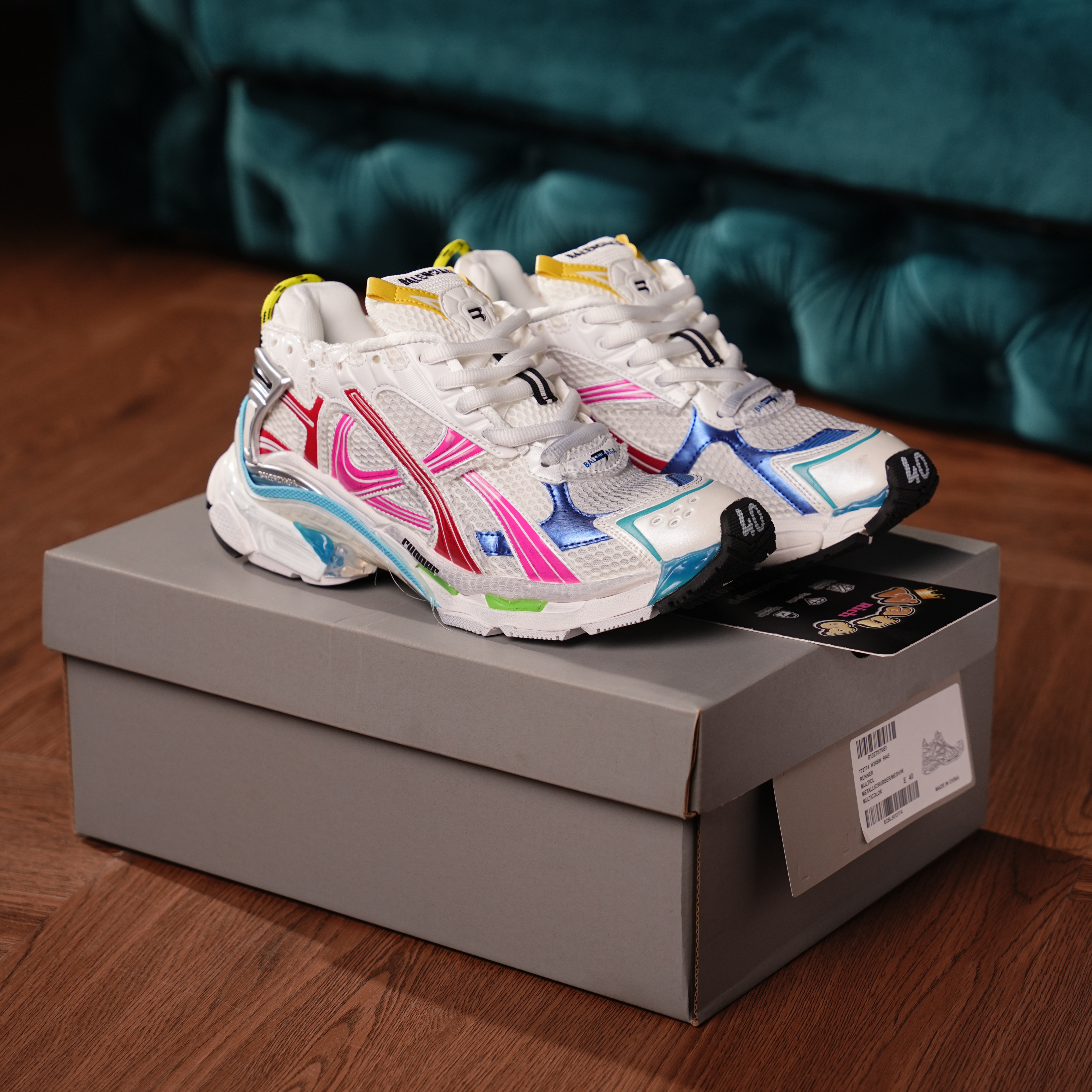 Balenciaga Runner Sneaker 'White Multi-Color'
