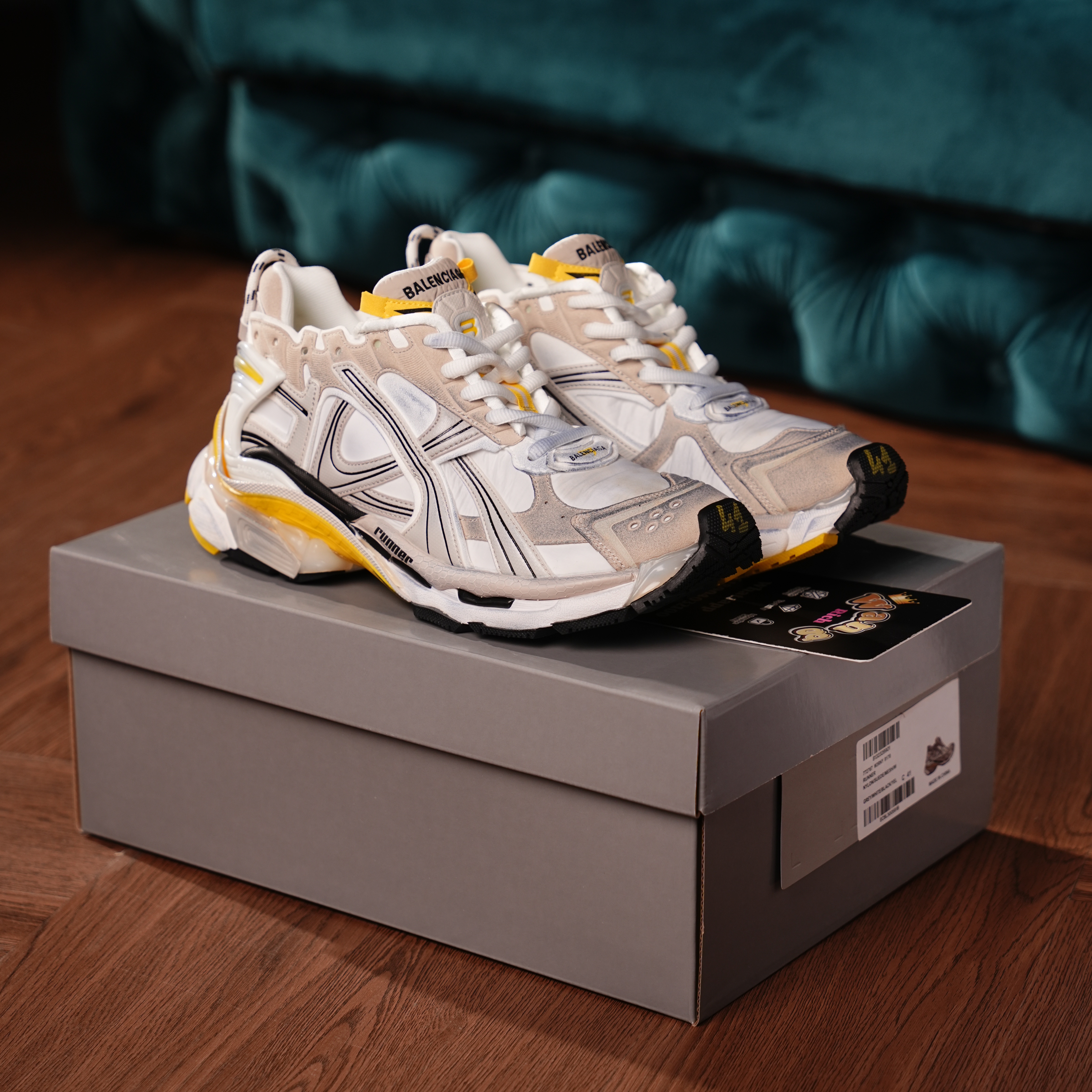Balenciaga Runner Sneaker 'White Yellow'