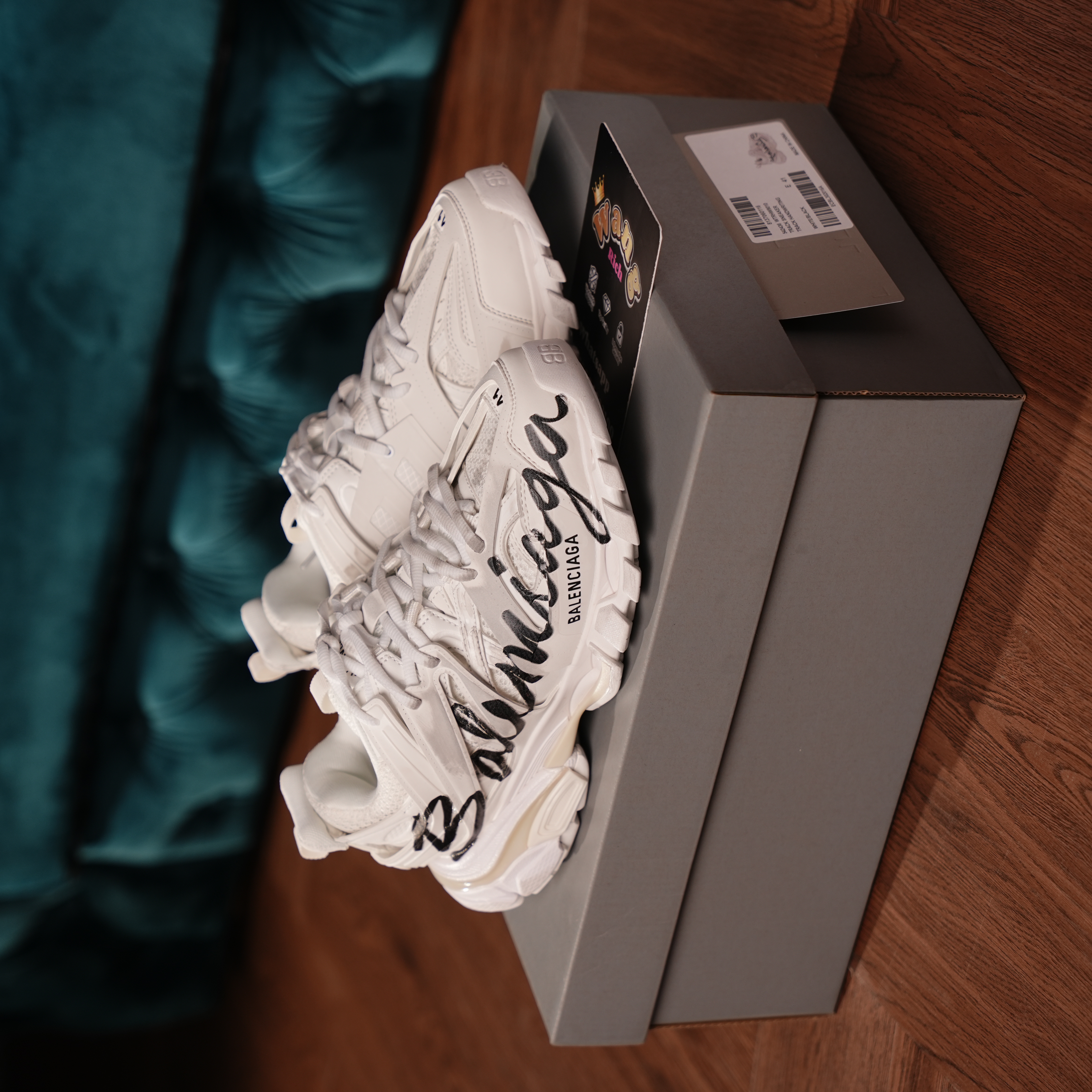 Balenciaga Track Graffiti White Black Sneakers | RichWang Kicks