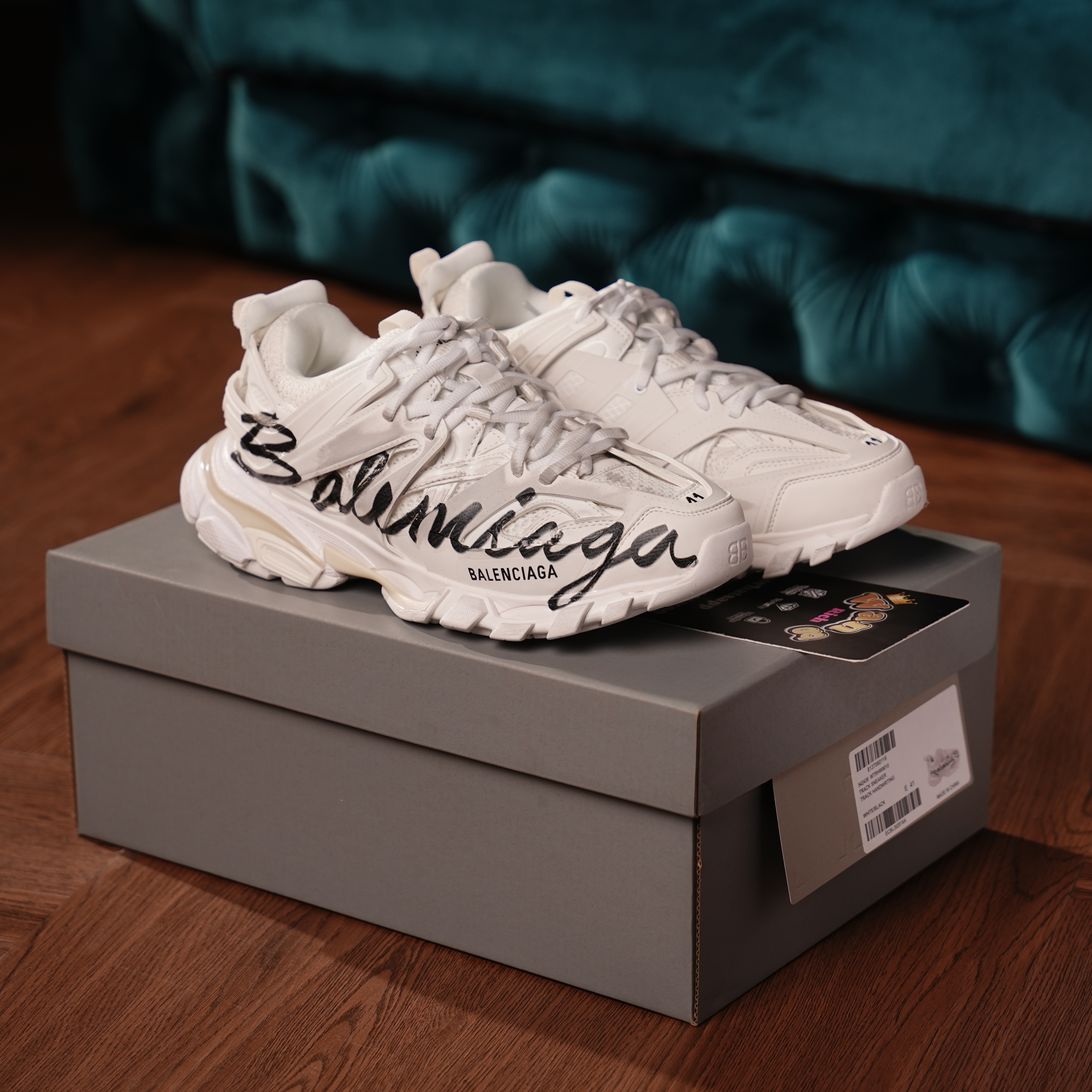 Balenciaga Track Graffiti White Black