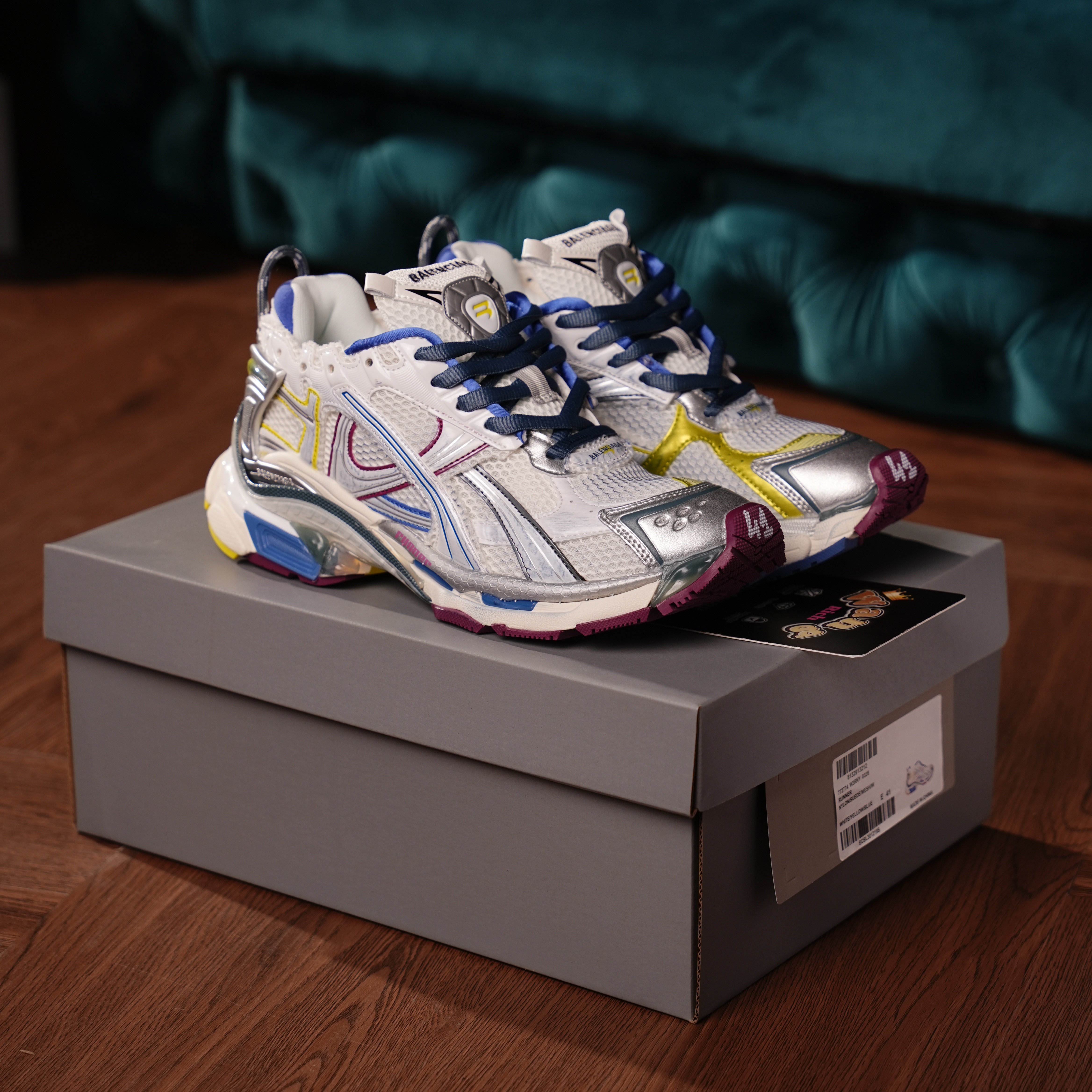 Balenciaga Runner Sneaker 'White Purple Blue'