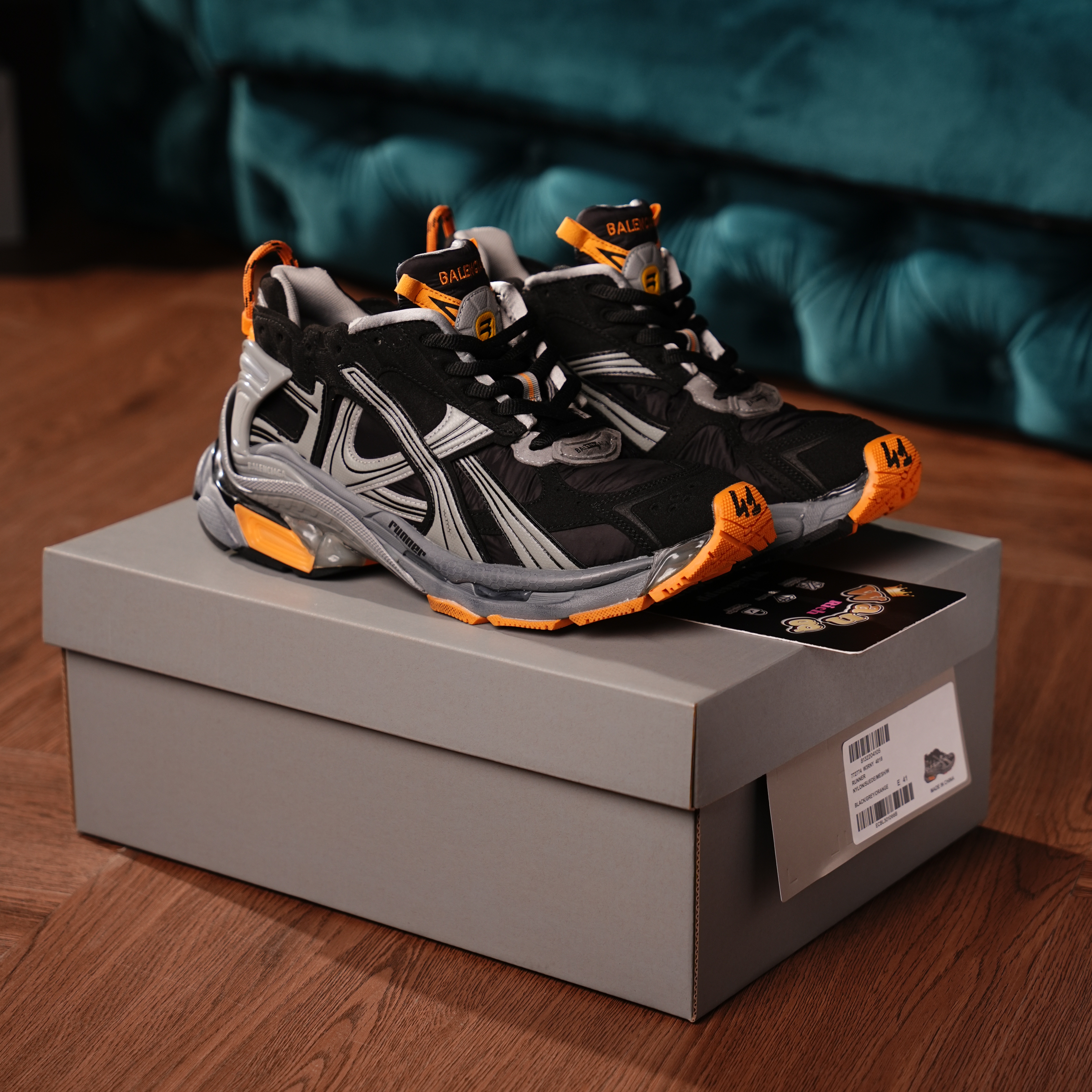 Balenciaga Runner Sneaker 'Black Fluo Orange'