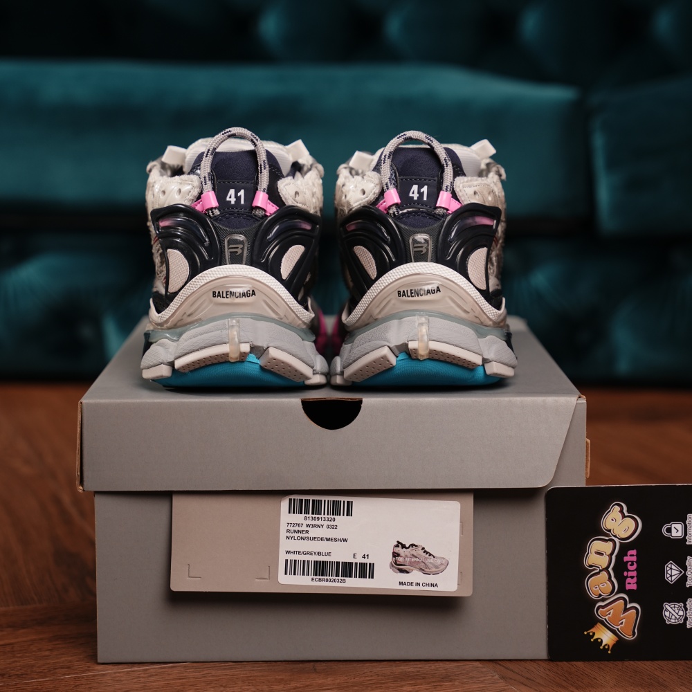 Balenciaga Runner Grey pink blue