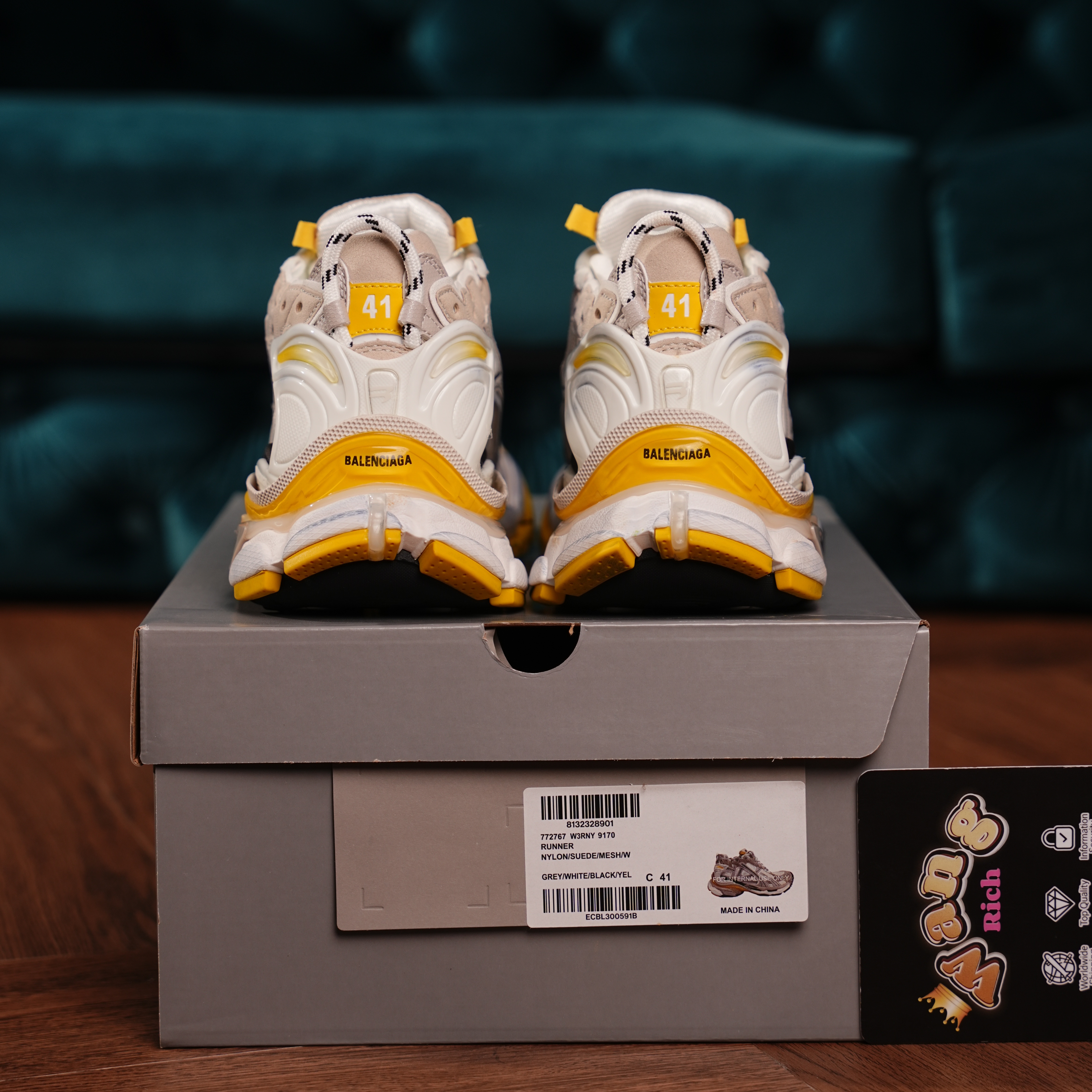 Balenciaga Runner Sneaker 'White Yellow'