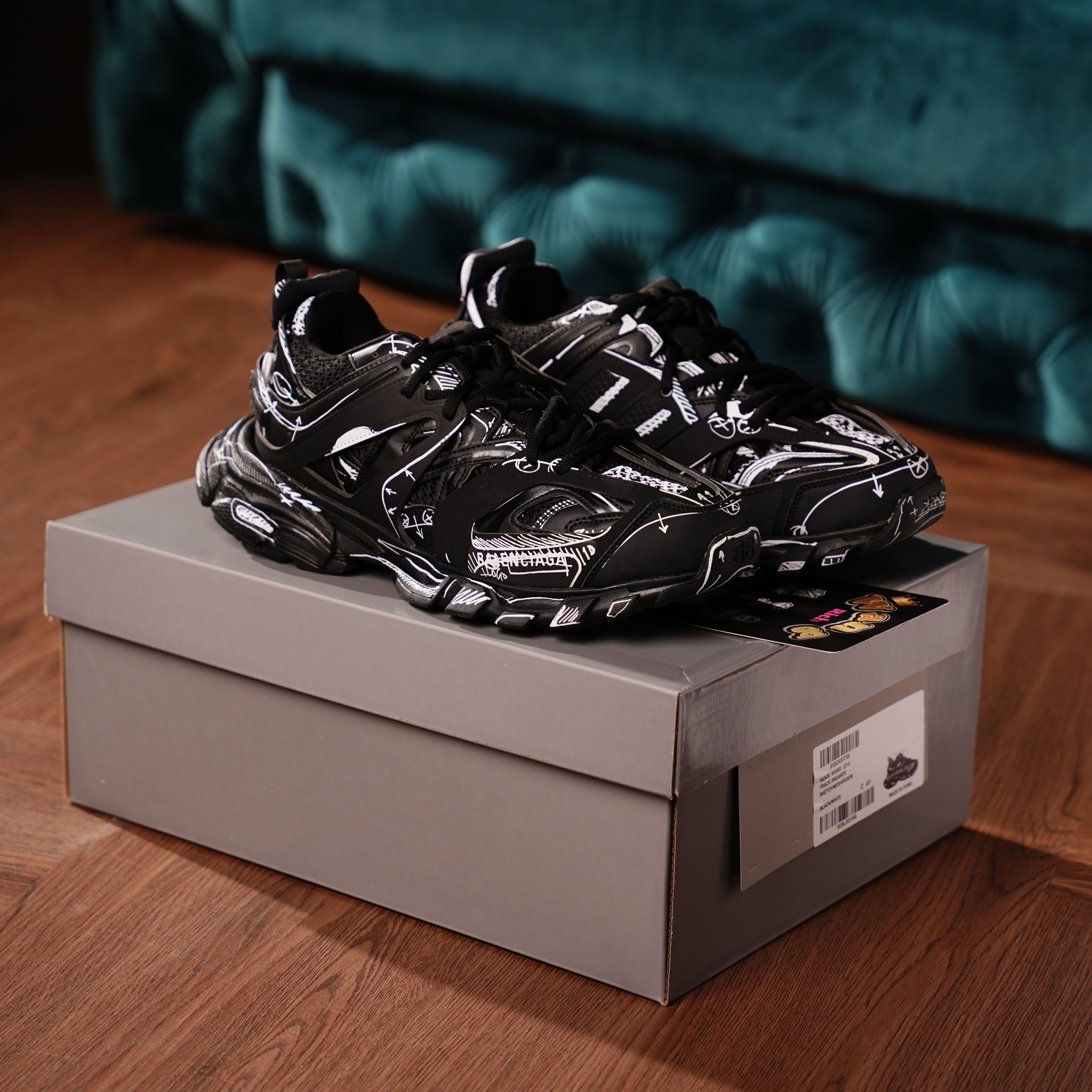 Balenciaga Track Black Black&White Painting
