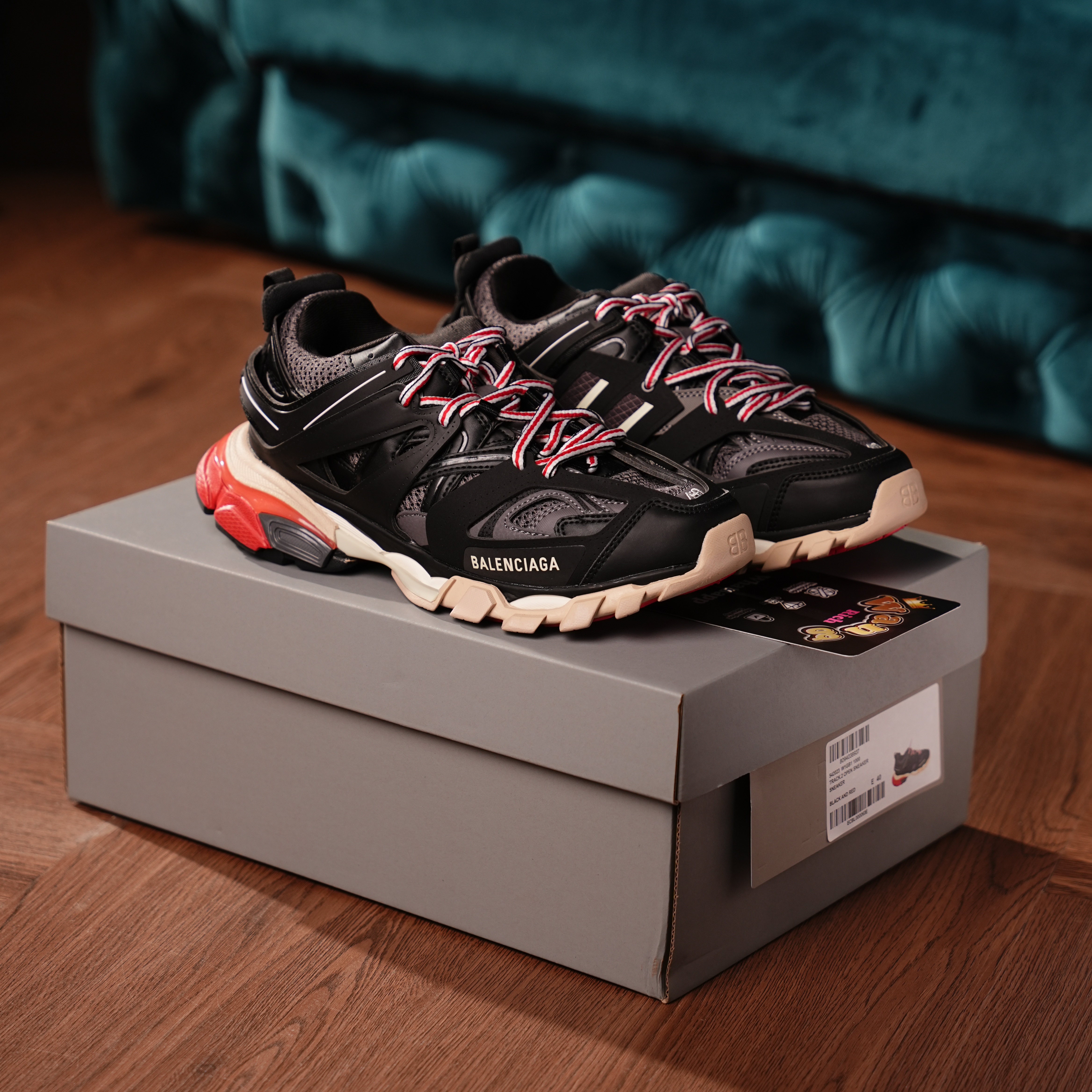 Balenciaga Track Black Red