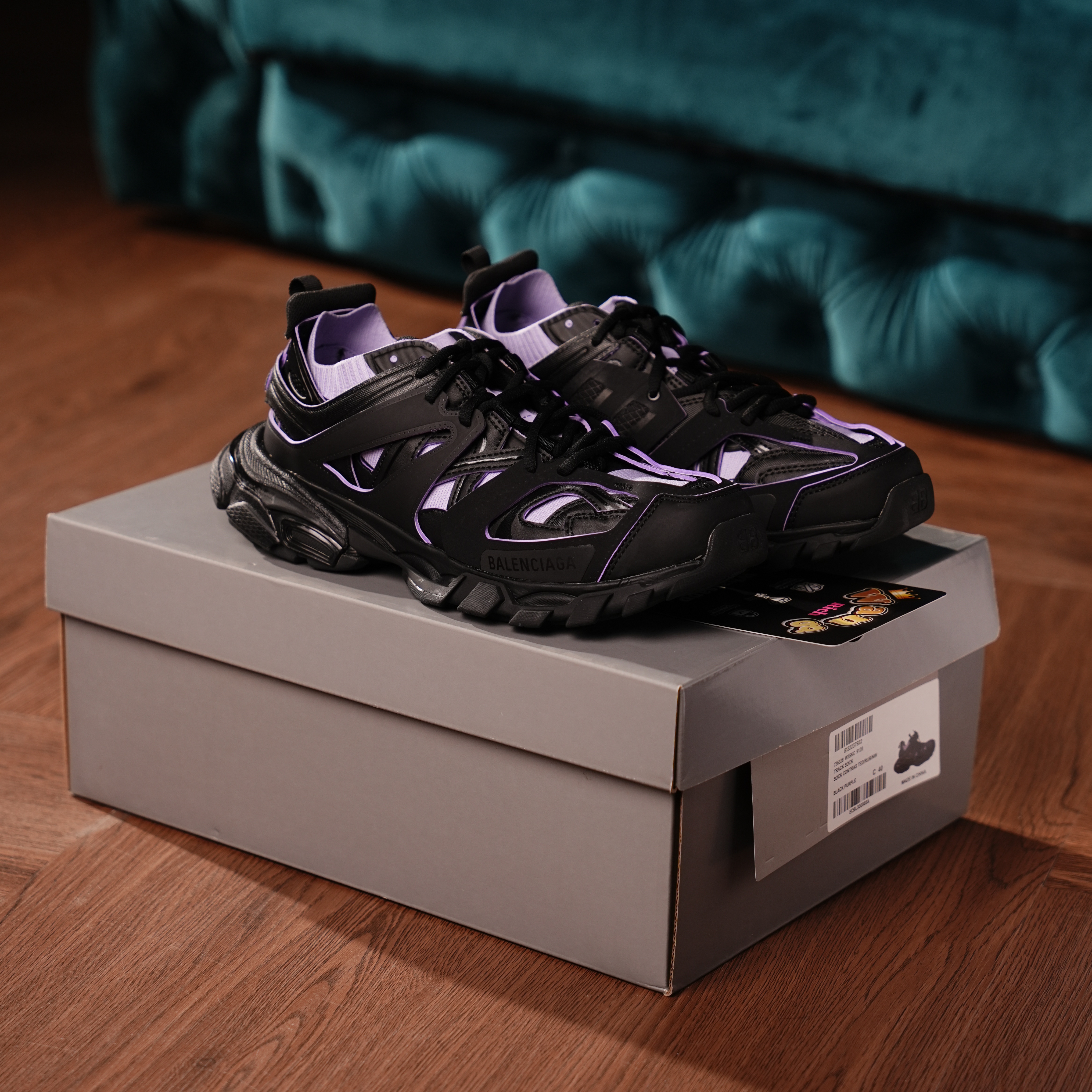 Balenciaga Track Black Rice Black Purple