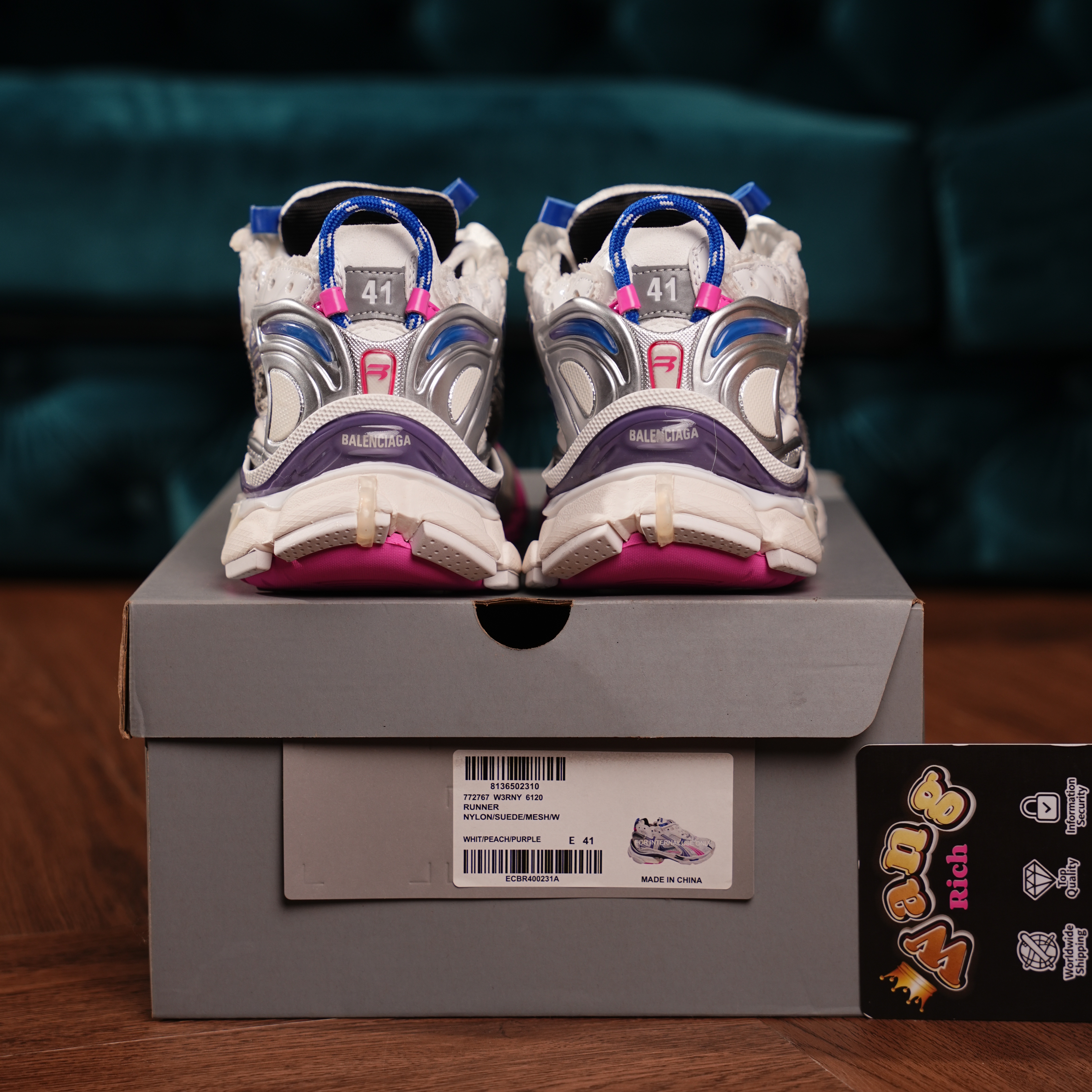 Balenciaga Runner Sneaker Purple Blue Powder