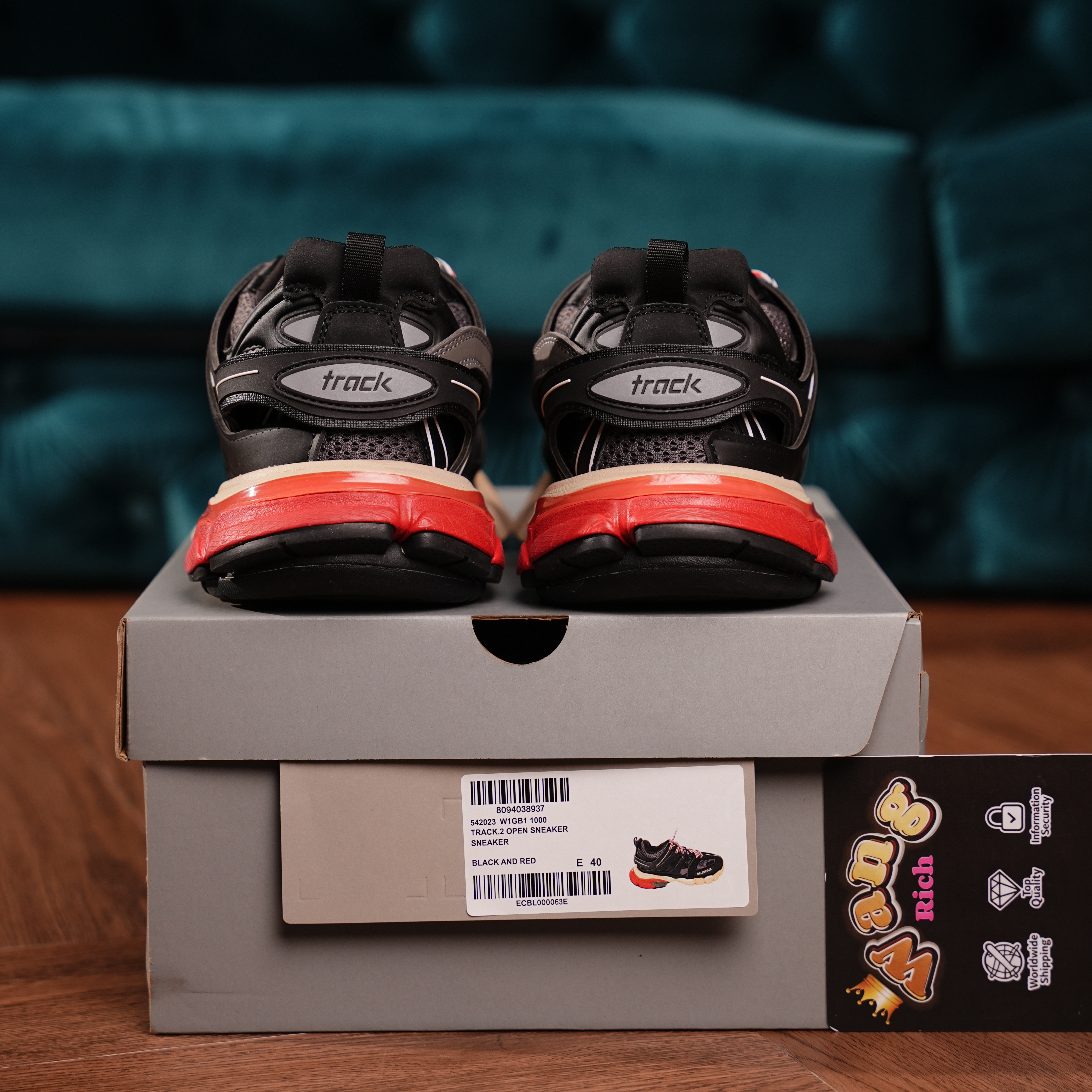 Balenciaga Track Black Red