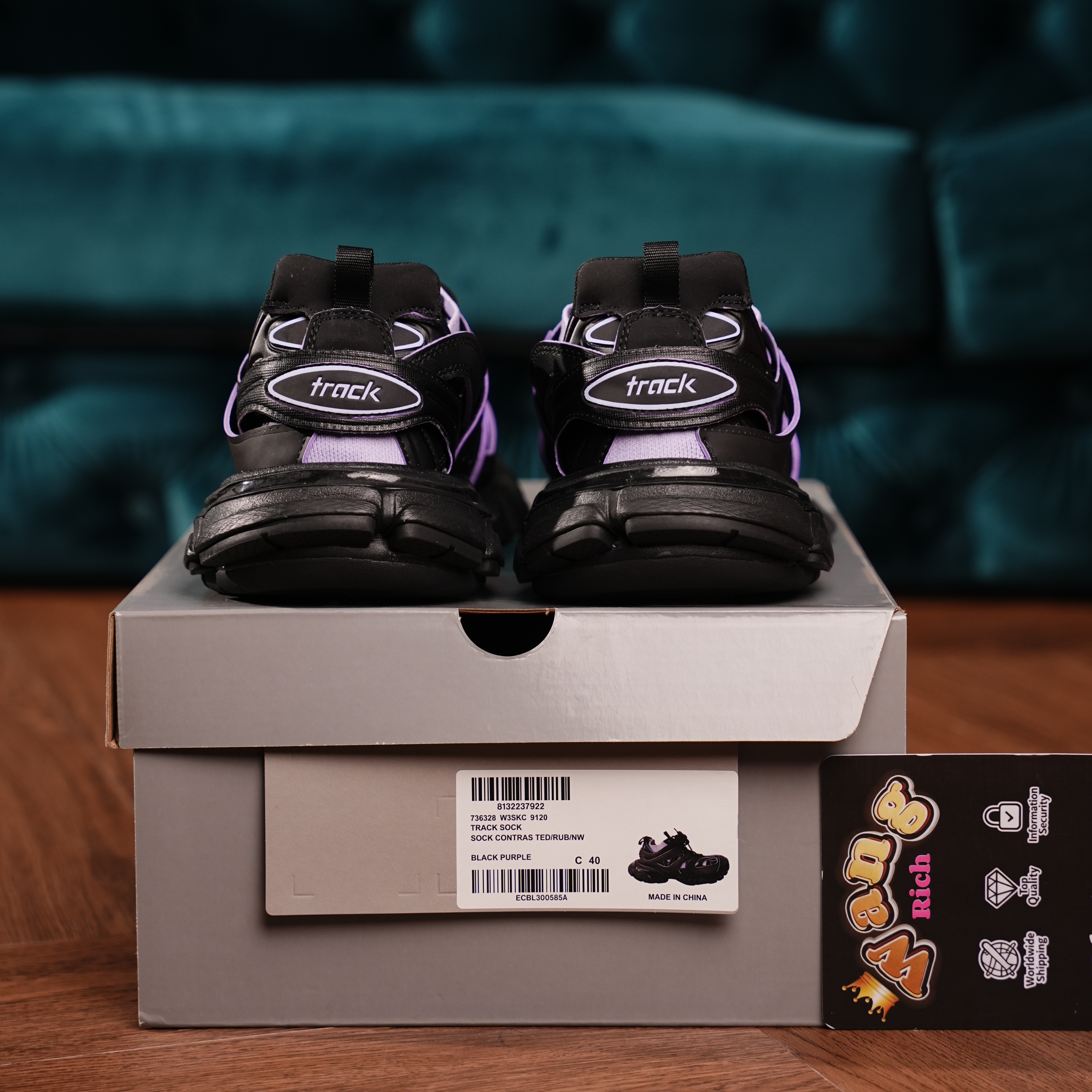 Balenciaga Track Black Rice Black Purple