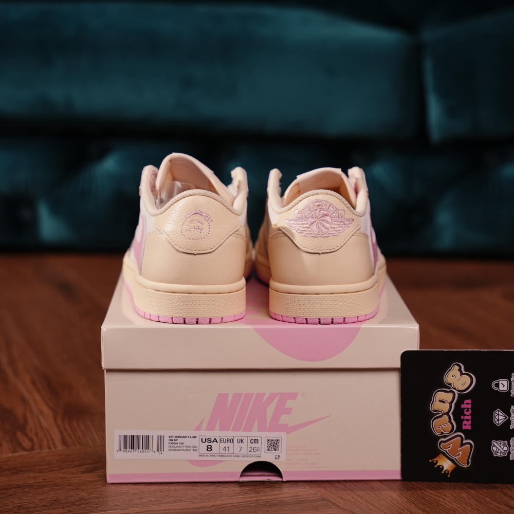 Travis Scott x Air Jordan 1 Low OG Sail Shy Pink